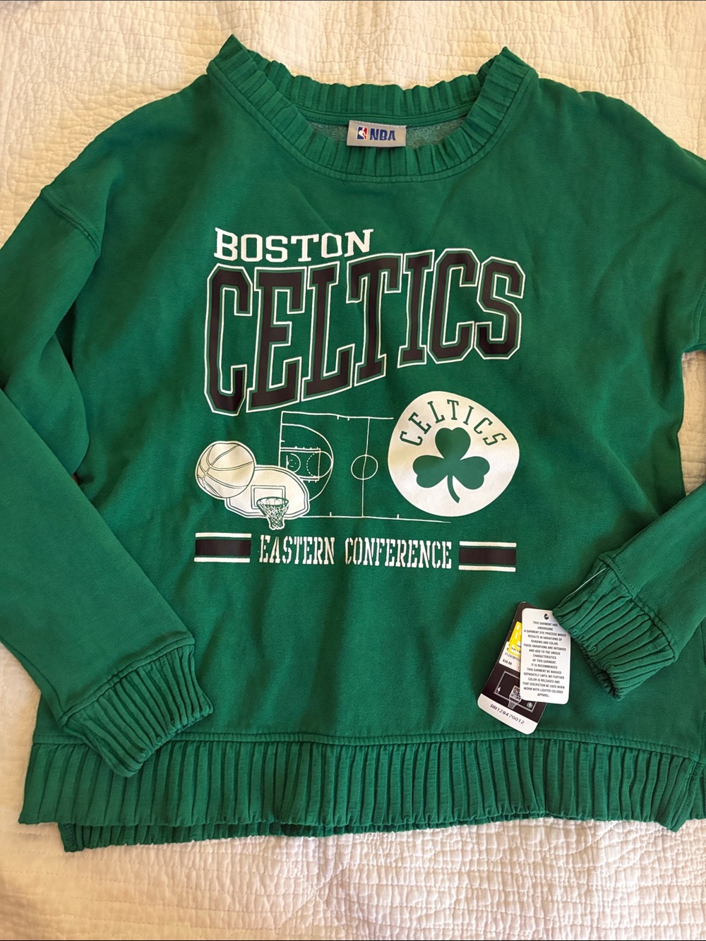 NBA Boston Celtics Green Graphic Crewneck Sweatshirt